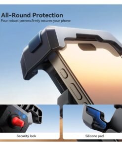 JOYROOM Shockproof 360° Rotating Adjustable Bike Phone Holder with High Quality Vibration Absorption Technology & Secure Lock – One-Handed Operation, Strong Grip, Universal Fit for All Smartphones – Road & MTB Handlebar Compatible for Cycle, Bike, Scooters and more - CE Certified (Engineered for your Phone's Safety) - Image 3