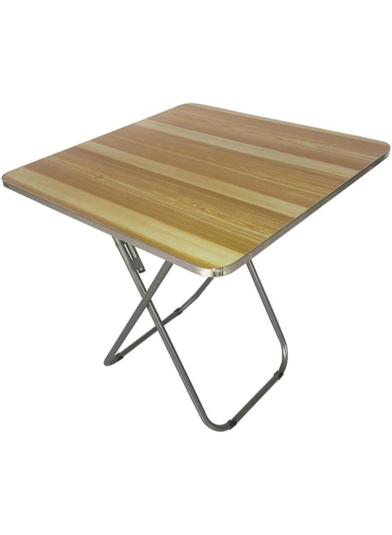 DubaiGallery Wood Finish Foldable Table 80×80×70cm – Compact Space Saving Table for Kitchen, Balcony, Patio & Study Room