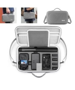 STARTRC Carrying Case for DJI Osmo 360 Case, Travel Case for DJI Osmo 360 Accessories, Portable PU Leather Bag with Shoulder Strap and Carry Handle