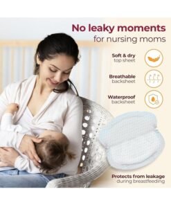 Luvlap Ultra Thin Honeycomb Nursing Breast Pads, 36pcs, Disposable Maternity Pads, Highly Absorbent & Soft, Discreet Fit Breastfeeding pad, New Resealable Pack