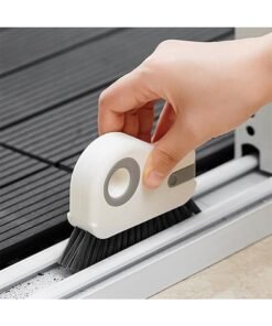 Groove Cleaning Brush 2 in 1 Grout Cleaner Tool Grip Brush Hard Bristle Crevice Cleaning Brush for Sliding Door Track, Window Sill, Window Seal
