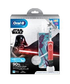 Oral-B Kids Rechargeable Electric Toothbrush Set, Star Wars, 3+ Years, with Travel Case Red
