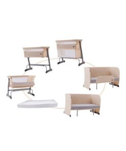 TEKNUM All In One, 0-4 Years Bedside Crib Cot And Sofa Expansion Pack - Ivory