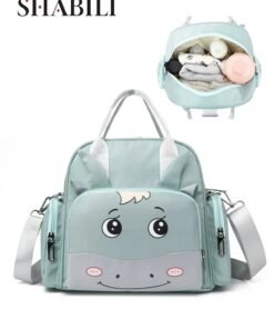 SHABILI Baby Bag Diaper Bag Maternity Bag Mommy Bag Nylon Waterproof Odorless Large-Capacity Multi-Pocket Tote with Insulated Bottle Holders Side Pocket and Adjustable Strap for Mommy Infant Travel