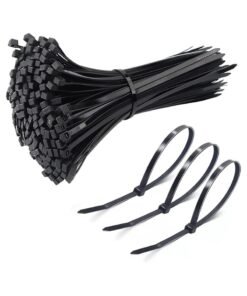 MOMENT Self Locking Cable Ties | 300 x 4.8 mm 12" inch | 100 Pieces, Black | Heat Resistant Cable Zip Ties | Self-Locking Cable Organizer | Anti - Slip Wire Organizer | For Indoor & Outdoor Use