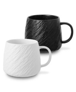 Kidepoch Coffee Mugs Set of 2, Large Ceramic Cups and Mugs for Latte, Soup, Tea, Milk, Modern Coffee Mugs set with Handle for Men, Women