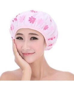Zinkit Enterprise Zinkit Enterpris Shower Cap Set of 6 for Women, Reusable Waterproof Elastic Eva Free-Size Bathroom Shower Caps - for Homes, Spas, Salons, Hair Treatment, Beauty Parlors