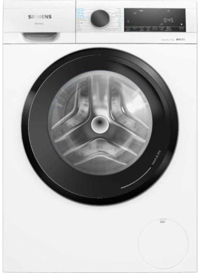 SIEMENS WN44A200GC iQ300 Fully Automatic Washer Dryer 9kg Wash / 5kg Dry, Inverter Motor, SpeedPack L, HygieneCare, iSensoric Technology 9 kg WN44A200GC White