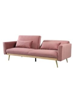 Alternative view of DANUBE HOME Flare Fabric Sofa Bed  Modern Design Two Seat Sofas Comfortable Living Room Furniture 187 x W 77 x H 77 cm Dusty Pink
