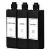 DIDROOM Modern Shampoo and Conditioner Dispenser (21 oz, Pack of 3) Refillable Pump Bottle Set Empty Shower Plastic Bottles with Pump for Bathroom Body Wash Soap and Shower