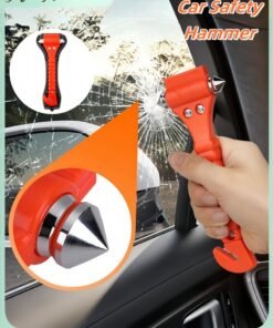 HALAMODO Car Safety Hammer Emergency Escape Tool Auto Window Glass Hammer Breaker with Mounting Bracket Automotive Safety Essentials for Family & Auto Emergency