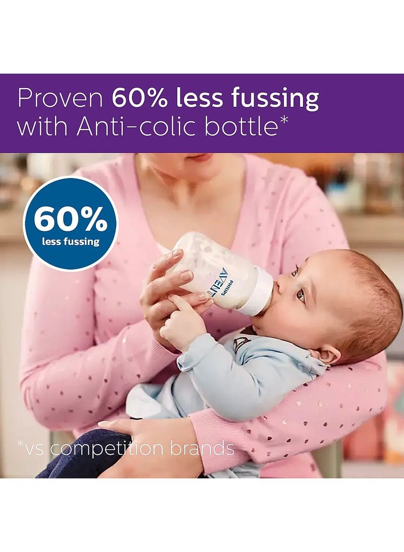 Philips Avent Anti-Colic Baby Bottle 9oz/260ml | 2 Bottles | Slow Flow Teat 1M+ | No.1 Brand Recommended By Moms Worldwide | Clinically Proven To Reduce Colic And Discomfort - Image 2