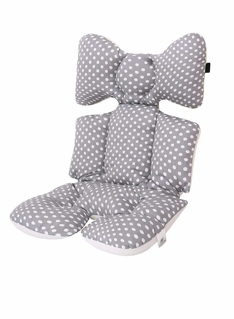Barakah Baby Car Seat Cushion for Stroller and High Chair Liner Mat Universal Child Safety Double Sides Use (Gray Point)