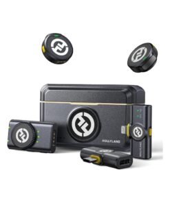 Hollyland LARK M2 Wireless Microphone for iPhone, Android & Camera – 48KHz 24Bit Hi-Fi Audio, 1000ft Range, Noise Cancellation, 40H Battery for Vlogging & Streaming