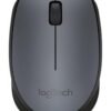 Logitech M170 Wireless USB Mouse, 2.4GHz Wireless Technology, Optical Tracking, Up to 10m Wireless Range, Grey/Black