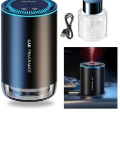 ELTRAZONE Car Diffuser Humidifier with Star Projector - 150ml Aromatherapy Diffuser with LED Starry Ambient Light, 300mAh Rechargeable Smart Air Freshener for Car, Home, and Office