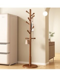 Arabest Wooden Coat Rack Free Standing Coat Stand With 8 Hooks Sturdy Kids Coat Tree Easy To Assemble For Entryway Home Office Jackets Hat Purse - Image 3