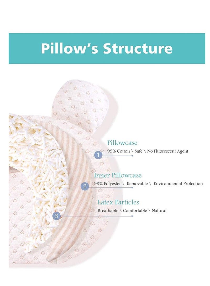 MIXDE Baby Pillow - Infant Support Head Pillows Soft Baby Nursery Pillows Unisex Newborn Head Shaping Pillow Support Head Sleep Pillows 0-12 M - Image 2