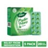 Dabur Pudin Hara Instant Cooling Relief From Indigestion Stomach Ache Gas And Acidity 20 Pearls Pack Of 5