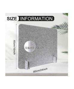 Alternative view of 2 Pcs Desk Privacy Panel of Acoustic Freestanding, Desk Divider Desk Partition Noise Reducing Mounted Sound Proof Dividers, Lightweight with Support Feet for Classroom Room Table (Silver Gray)