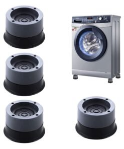 DMG 4Pcs Anti Vibration Pads, Washing Machine Base Feet, Anti-Slip Boosting Shock Absorption and Noise Reduction Pads with Suction Cups for Washer and Dryer Stand Protecting Base
