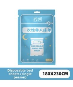 Disposable Bed Sheet Quilt Cover Four-piece Travel Bedding Pillowcase Travel Homestay Hotel Supplies Massage Massage-Color:Disposable Single Bed Sheet