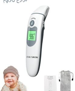 CALSIKON Thermometer, Touchless Digital Infrared Thermometer for Fever, Ear and Forehead Thermometer for Adults and Kids, with LCD Screen, Memory Recall, Fever Alarm