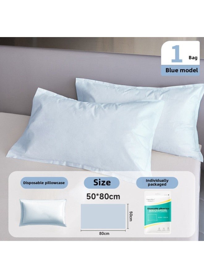 Disposable Cute Pillowcase Travel Portable Winter Thickened Large Household Double Hotel Supplies Suit Wholesale-Color:Sky Blue -Specifications: Sterile And Thickened