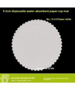 In Stock 7-10cm Hotel Supplies Disposable Absorbent Paper Coasters Pure White Round Embossed Ashtray Paper Pad