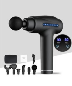Arabest Massage Gun Deep Tissue Massager, Portable Silent Muscle Percussion Massage Gun with 8 Massage Heads, 9 Speeds Electric Handheld Deep Muscle Fascia Massager, Rechargeable Muscle Massage Gun