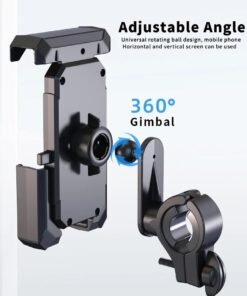 HEXABEX Bicycle Bike Phone Holder Rain Protection Shock-resistant Quick Lock 360° Rotatable - Image 5