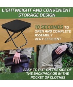 TAPIT Collapsible Stool Portable Chair Lightweight Portable Stool for Adults Portable Chairs for Adults Holds Up to 150kg Ideal for Camping Hiking Outdoors and Events