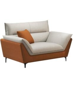 Comfynest Modern Orange Sofa With Beige Tech Cloth Upholstery, Stain Resistant & Durable Wood Frame, Sponge Seat Filling - 109.22X73.66X88.9CM