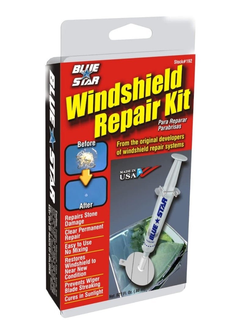 Blue Star Windshield Repair Kit, 027 fl oz