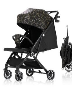 TEKNUM Travel Zen Stroller With Coffee Cup Holder - Black Gold