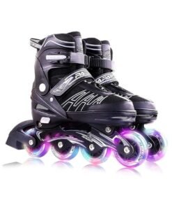 PAPAISON Kids Professional Inline Skating Shoes 8 Lighting Wheel Comfort Skate Shoes Children and Adults roller skates