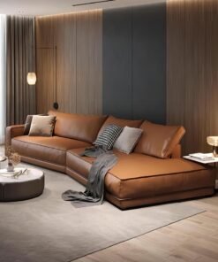 AAF FURNITURE Light Luxury Style Furniture  Combination Sofa Set Brown Without Pillow