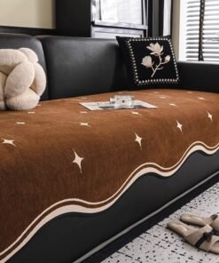 Leather Sofa Cushion Four Seasons Universal High-Grade Dirty-Resistant Cushion Fixed Non-Slip Straight Row Sofa Cover Cloth Towel