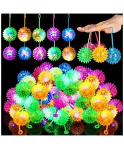 TOY GARDEN 12 PCS LED Light Up Bouncy Balls – Flashing Rubber Toy for Kids, Party Favors, Goodie Bag Fillers, Classroom Prizes & Birthday Gifts