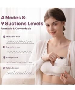 Gonice Wearable Breast Pump, Hands-Free Breast Pump with 4 Modes & 9 Levels, Double Electric Breast Pump with Display, Portable Breast Pump - Image 4