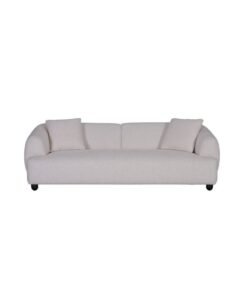 DANUBE HOME Grizel 3 Seater Fabric Sofa  | Modern Design Three Seat Sofas | Comfortable Living Room Furniture L231xW95xH70cm - Beige
