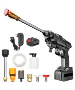 24V Cordless Portable Washer Electric High Pressure Cleaner Machine 200W 30Bar Lithium Handheld Car Cleaning Device With Foam Generator Nozzle Water Pump