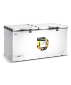 STAR TRACK 600L Chest Freezer ST-CFW-600L, Ultra-Large Capacity, Manual Defrost, -18°C Freezing, R290 Refrigerant, Outside Condenser, LED Light, Hinged Door, Aluminum Interior, White 600 L ST-CFW-600L White