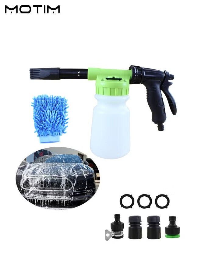 Motim Car Pressure Foam Sprayer 1L, Car Washing Machine Low Pressure Washer, Adjustable Car Soap Foam Generator Car Wash Sprayer, Car Cleaning Tool for Car Beauty Cleaning, Home, Garden