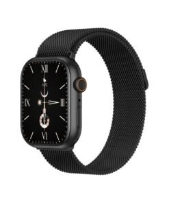 WISME X22 Premium Quality Smart Watch with 3 Straps – Bluetooth Calling, Waterproof Fitness Tracker, Heart Rate Monitor, Business Smartwatch for Men & Women, Vacuum Plating – Black