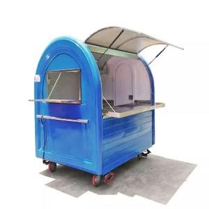 New Stainless Steel Towable Mobile Food Truck Trailer for Fast Food Ice Cream Snack Hotdog & Chips Sales