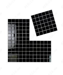 Alternative view of Azure Harmony Black Glossy Ordinary Glazed Porcelain Mosaic