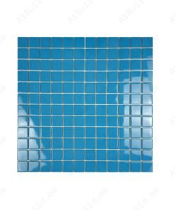 AZURE HARMONY SKY BLUE MIX 48x48mm Glazed Porcelain Mosaic – 6MM Square Tile