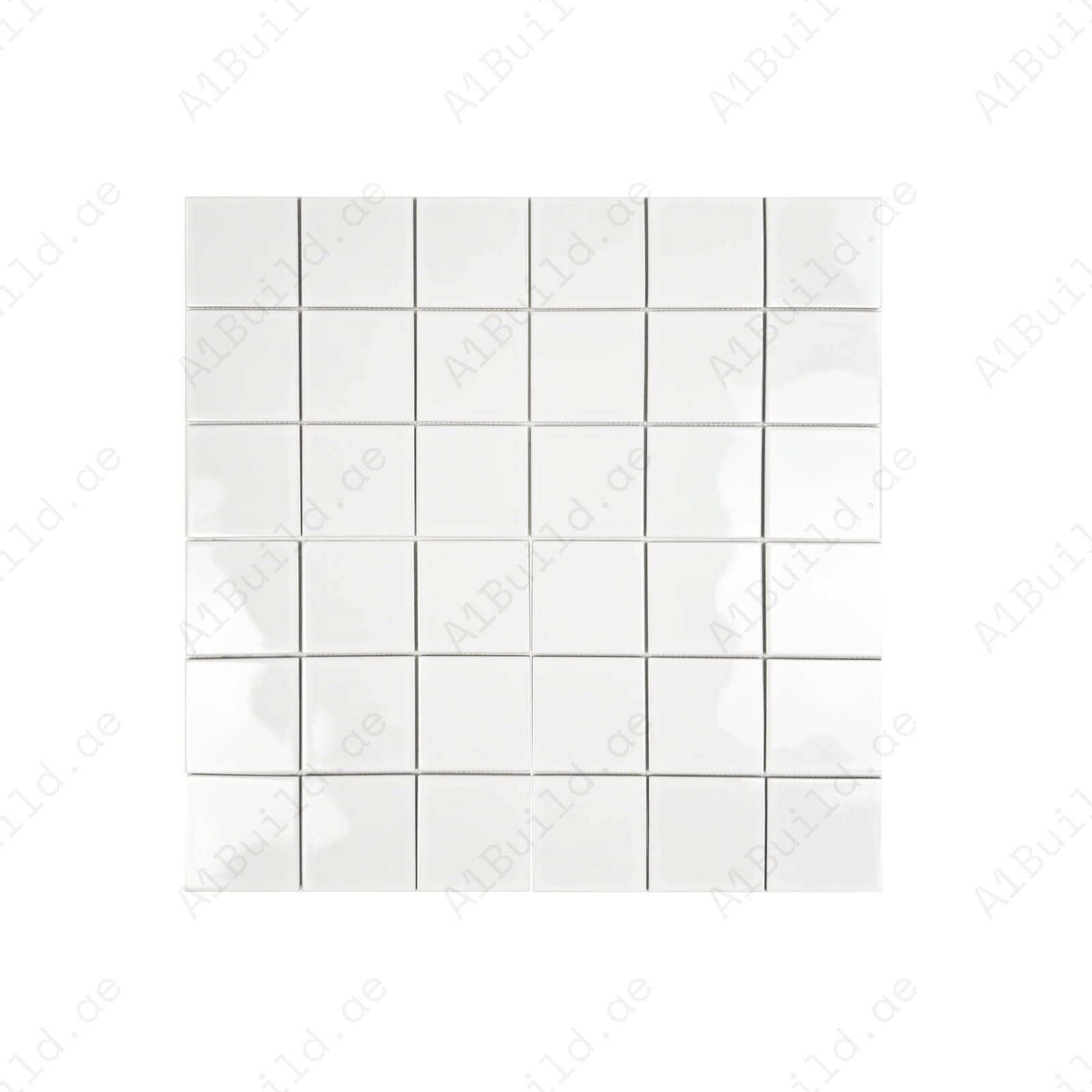 Azure Harmony White Ordinary Glazed Porcelain Mosaic Elegant Indoor Wall & Floor Tile
