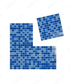 Alternative view of Series Baby Blue & French Blue & Cobalt Blue Mixed Crystal Glass Mosaic